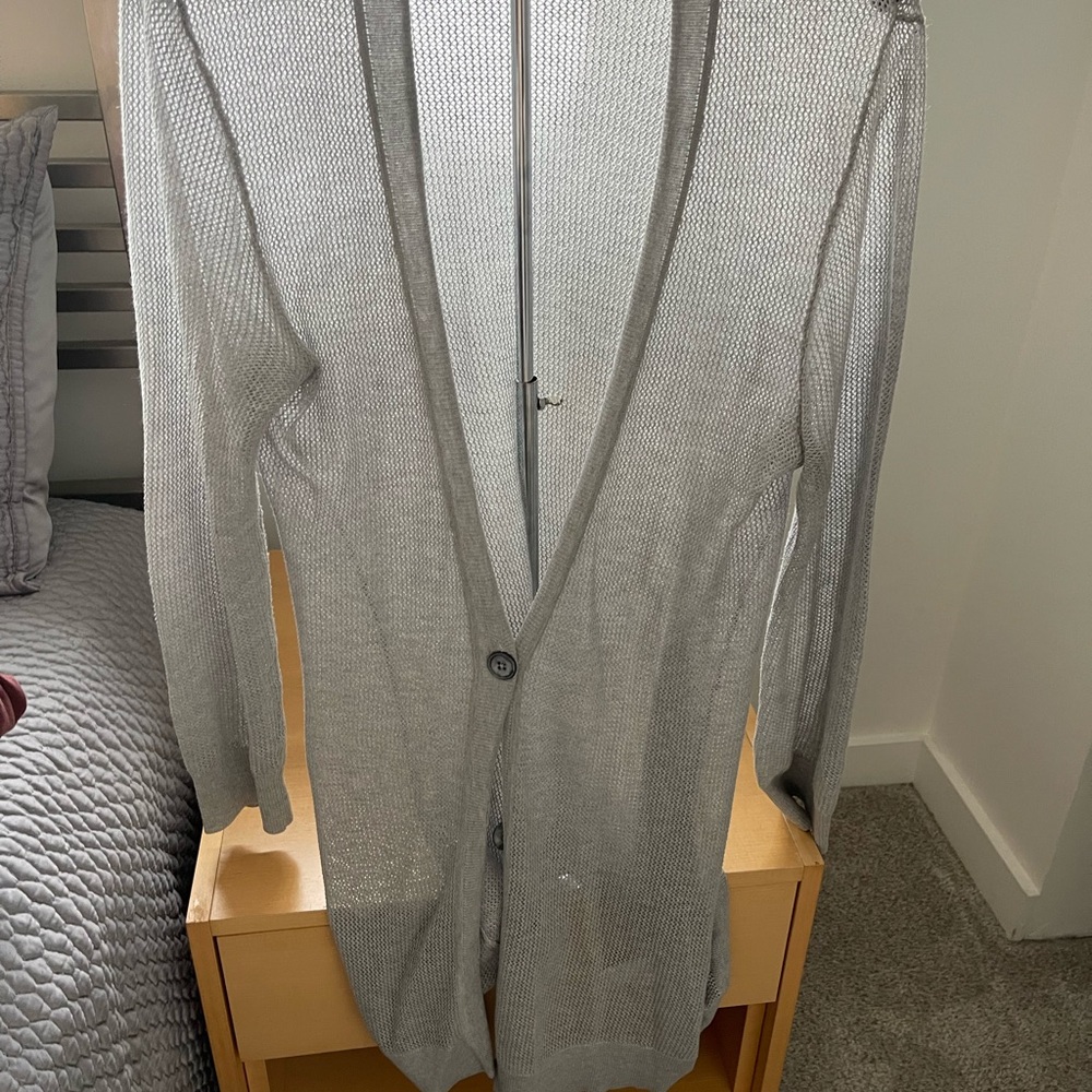 Ag Adriano Goldschmied Light Gray Knit Cardigan